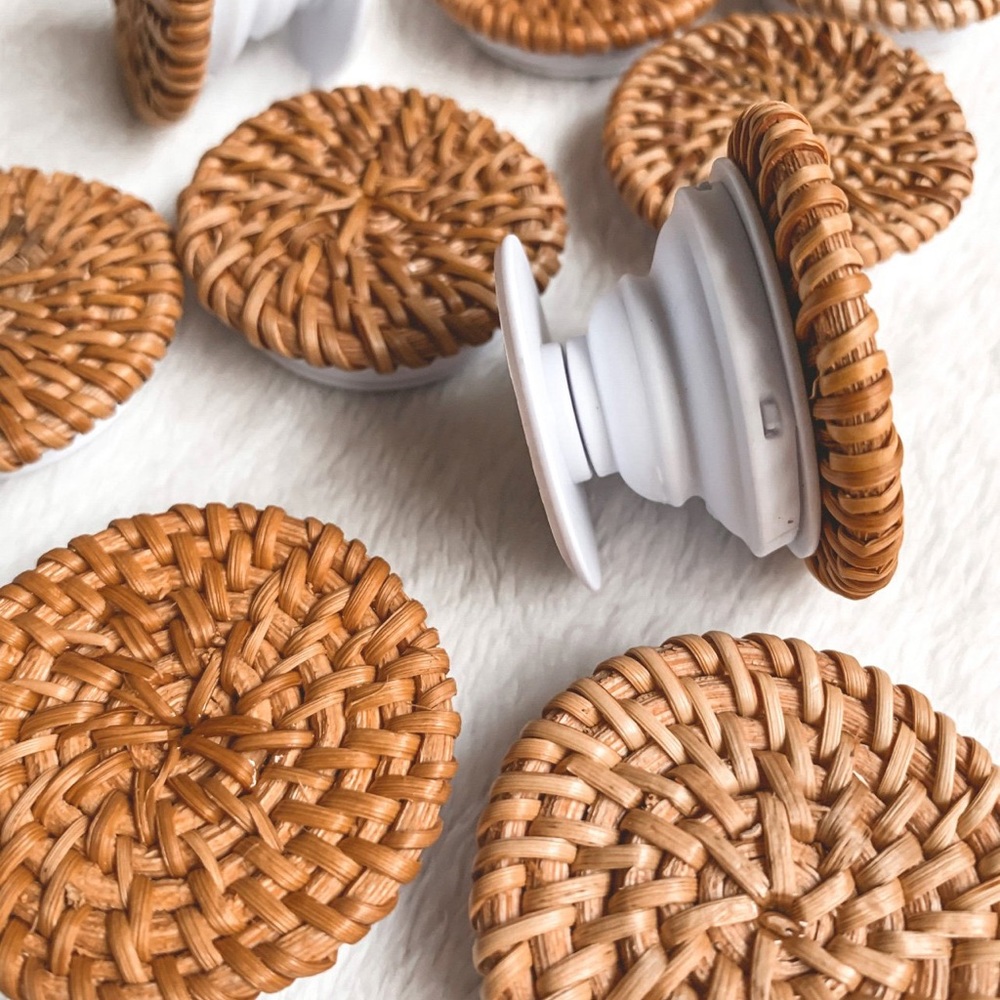 Boho Rattan Phone Grip - Picture 2 of 3